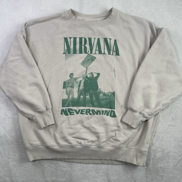 American Eagle Outfitters Tops - American Eagle Nirvana Nevermind Pullover Long Sleeve Fleece Sweatshirt Women XL